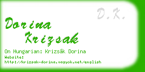 dorina krizsak business card